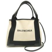 Balenciaga Vintage Pre-owned Canvas handvskor Beige, Dam