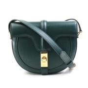 Celine Vintage Pre-owned Laeder axelremsvskor Green, Dam