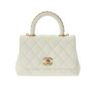 Chanel Vintage Pre-owned Laeder handvskor White, Dam