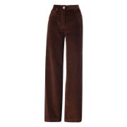 PINKO Sammet Brun Jeans Klassisk Passform Brown, Dam