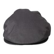 Dolce & Gabbana Grå Bomull Newsboy Cap Gray, Herr