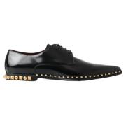 Dolce & Gabbana Elegant Derby-skor med nitar Black, Herr