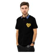 Versace Jeans Couture Kortärmad Polo Tröja Black, Herr