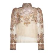 Zimmermann Fashion Top Beige, Dam