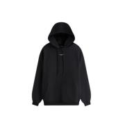 Drole de Monsieur Slogan Hoodie Plain Knit Regular Fit Black, Herr