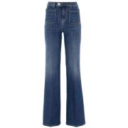 Pinko Högmidjade Power Stretch Denim Jeans Blue, Dam