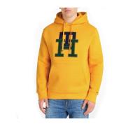 Tommy Hilfiger Herr Långärmad Sweatshirt med Fast Huva Yellow, Herr