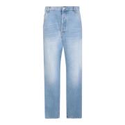 Balmain Ljusblå Low Rise Jeans Blue, Herr