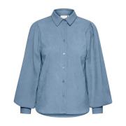 Kaffe Feminin Skjortblus Celestial Blue Blue, Dam