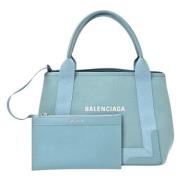 Balenciaga Vintage Pre-owned Canvas totevskor Blue, Dam