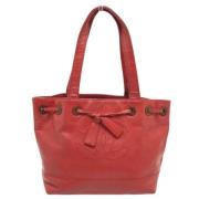 Chanel Vintage Pre-owned Laeder totevskor Red, Dam