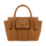 Tod's Karamell Läder Mini Reverse Handväska Brown, Dam