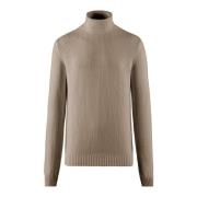 BomBoogie Varm Tricot Turtleneck Sweater Brown, Herr