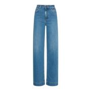 Ball Högmidjade Stonewash Jeans med Flare Blue, Dam