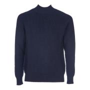 Tagliatore Blå Mock Neck Sweater Aw24 Blue, Herr