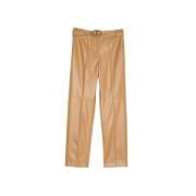 Twinset Straight Leg Pants Brown, Dam