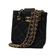 Chanel Vintage Pre-owned Laeder axelremsvskor Black, Dam