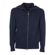 Tagliatore Blå Stickad Cardigan Aw24 Blue, Herr