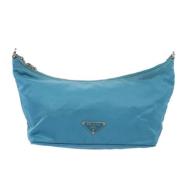 Prada Vintage Pre-owned Tyg prada-vskor Blue, Dam