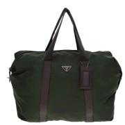 Prada Vintage Pre-owned Tyg resvskor Green, Dam