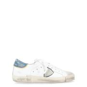 Philippe Model Vintage Blanc Bleu Låg Top Sneakers White, Herr