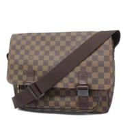 Louis Vuitton Vintage Pre-owned Tyg axelremsvskor Brown, Dam