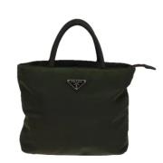 Prada Vintage Pre-owned Tyg prada-vskor Green, Dam