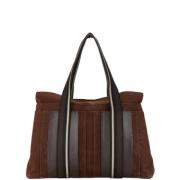 Hermès Vintage Pre-owned Canvas handvskor Brown, Dam