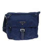 Prada Vintage Pre-owned Tyg prada-vskor Blue, Dam