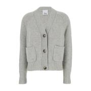 Allude Grått Ull Cashmere Cardigan Sweaters Gray, Dam