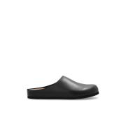 Common Projects Läder slides Träsko Black, Herr