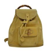 Gucci Vintage Pre-owned Mocka ryggsckar Yellow, Dam