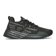 Emporio Armani EA7 Svarta sportiga sneakers med gummisula Black, Herr