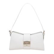 Furla Axelväska med klämfäste White, Dam