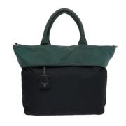 Prada Vintage Pre-owned Tyg totevskor Green, Dam