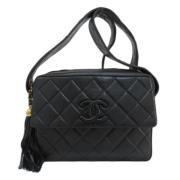 Chanel Vintage Pre-owned Laeder axelremsvskor Black, Dam