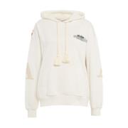 AL AIN Hoodie med baktryck och lappar White, Dam