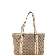 Gucci Vintage Pre-owned Canvas totevskor Beige, Dam