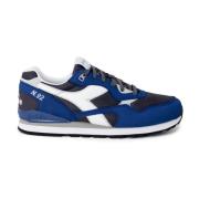 Diadora Ljusblå Läder Sneakers med Snören Blue, Herr