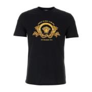 Versace Casual Bomull T-shirt Black, Herr