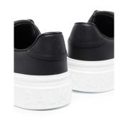 Balmain Svart Vit Kalv Sneaker Black, Dam