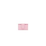 Jacquemus Minimalistiskt Läderkorthållare Pink, Dam