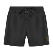 Emporio Armani EA7 Herr Badshorts Stilfull Bekväm Black, Herr