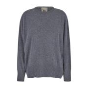 Semicouture Grå Crewneck Ull Cashmere Tröja Gray, Dam