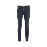 Dsquared2 Italienska Destroyed Jeans med Logo Detaljer Blue, Herr