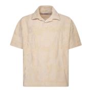 Bonsai Beige Polo Skjorta Klassisk Bowling Hals Beige, Herr