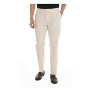 Canali Elegant Trouser for Men White, Herr