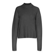 Kaffe Svart Ostron Pullover Tröja Gray, Dam