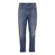 Brunello Cucinelli Ljus Tvättad Denim Jeans Blue, Herr