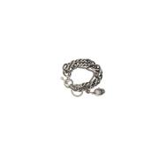 Ann Demeulemeester Multi Chains Armband med Amulett Gray, Dam